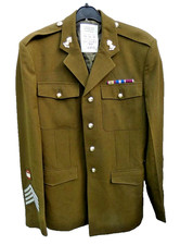 British Army No 2 Dress Uniform Jacket Tunic Royal Artillery + Two Cloth Badges