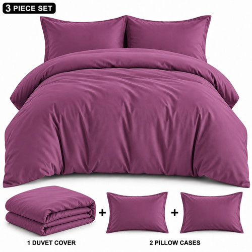 Plain dyed duvet cover set - duvet,