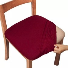 1-6 Kitchen Dining Chair Seat Covers Stretch Velvet Cushion Slipcovers Protector