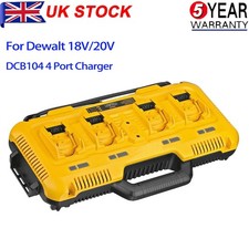 DCB104 4-Port Fast Charger For Original DeWALT 18V/54V DCB184 LithiumXR Battery