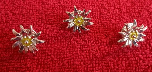 Silver tone 20mm edelweiss - silver-tone,