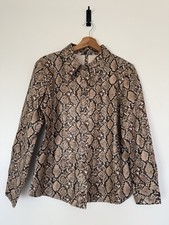 Zara Womens Faux Leather Shirt