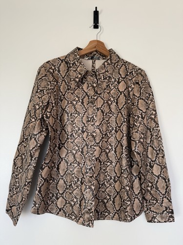 Zara womens faux leather shirt - zara,