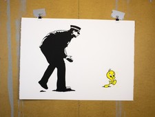 European Bob - Tweety Screen Print Limited Edition Art Banksy DFace Dolk Walker