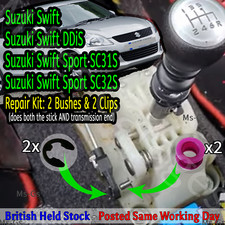 Suzuki Swift Gear Linkage Bushing Repair Kit x2 5 & 6 Speed Manual 2010-2016 N/D