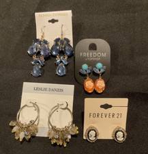 Fashion Jewelry Bundle Lot Of 4 Earrings Hoops Leslie Danzis Dangle TOPSHOP