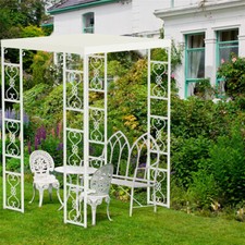 Wisfor Metal Garden Gazebo Marquee Wedding Party Tent Canopy Sun Shade Shelter