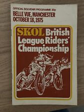 Belle Vue - British League Riders’ Championship  Speedway Programme 18/10/75