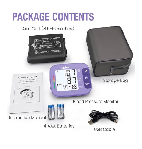 Sejoy blood pressure monitor - pressure,