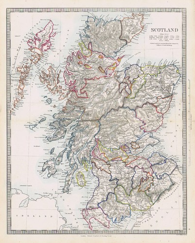 Scotland antique map c - antique, by