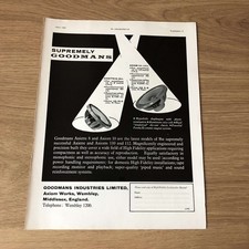 GRAM186 MAGAZINE ADVERT 11X8 GOODMANS AXIETTE 8 SPEAKER