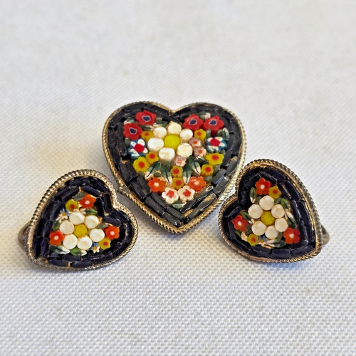 Vtg millefiori costume jewelry - millefiori,