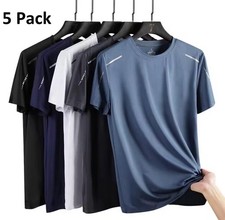 Mens T-Shirt Gym Training Running Sport Fitness Jogging Tee Quick Dry Top S-2XL
