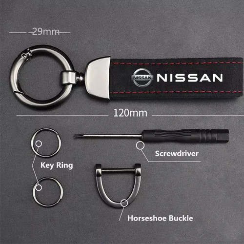 Black red stitching nissan - 1, black/red