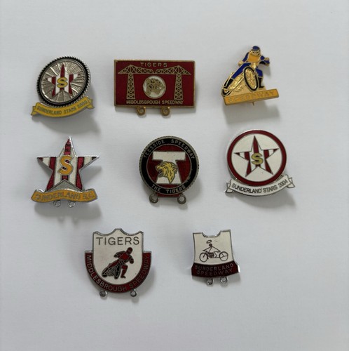 Speedway vintage pin badges - speedway,