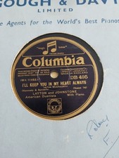 78 rpm Layton and Johnstone I'll Keep You in My Heart Always Columbia Shellac