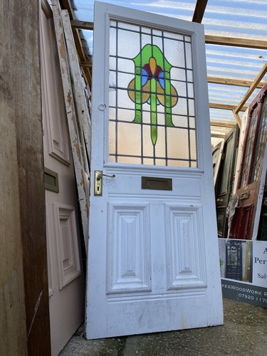 Antique front vestibule door - front, /