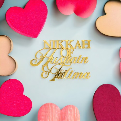 Personalised acrylic nikkah - personalised,
