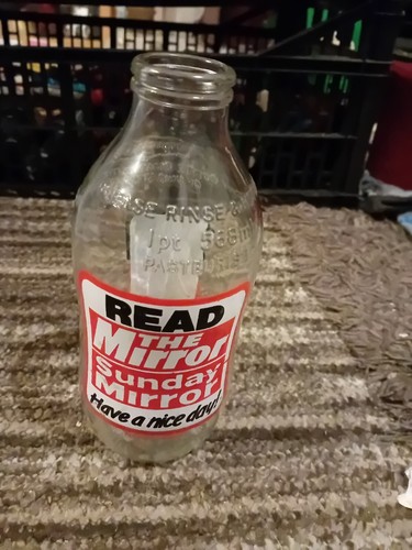 Vintage milk bottle very good - bottle,