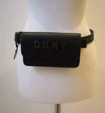 DKNY Tilly Embossed Logo Belt Bag Grey / Gunmetal Genuine Designer Fannypack