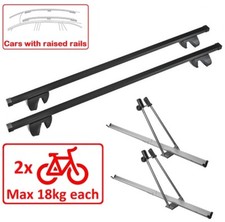 Set Roof Rack M03AF/130 + Bike Racks for 2 Bikes For Toyota Verso 2009-20