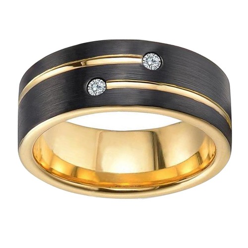 8mm width diamond encrusted - 8mm,