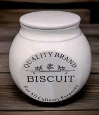 Cream Ceramic David Mason Biscuit Jar in Great Condition Kitchenware
