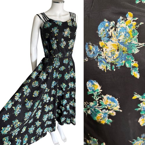 True 1950s vintage - black, ditsy