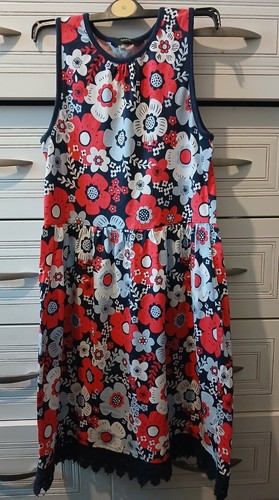 Girls navy blue red and - blue, white