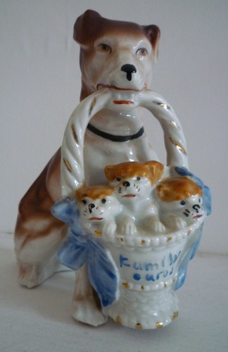 Antique german porcelain dog - german,