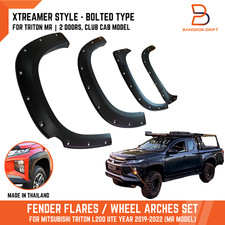 BOLTED XTREAMER Fender Flares Arches For Mitsubishi Triton L200 19-23 MR 2DR CAB