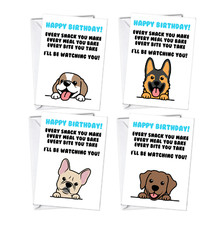Funny birthday card from the dog for dad brother owner pet lover joke son male