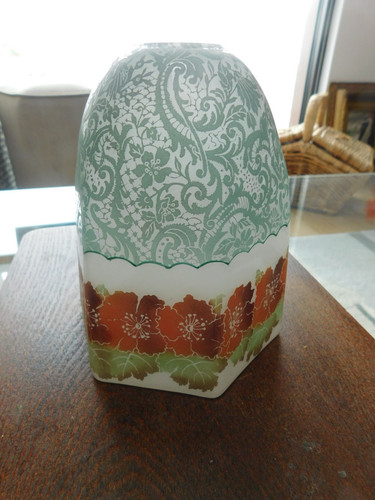 Vintage hexagonal green orange - vintage, green/orange