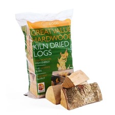 Kiln Dried Birch Hardwood Logs, 25cm Length, 10kg Bags - From Certainly Wood