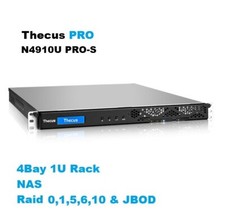 THECUS N4910U PRO-S 4BAY 1U RACKNAS UNIT with TRAYS  3MTHS RTB WARRANTY