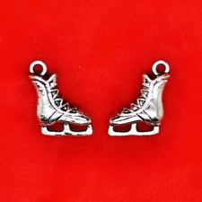 8 x Tibetan Silver Ice Skate