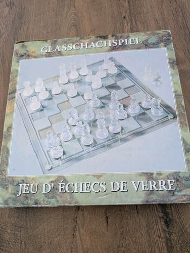 Elegant glass chess pieces - glass, set