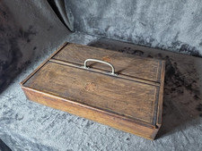 Vintage Cantilever storage Box oak, - Cutlery Box, Candle Box, Tool Box, Etc,,, 