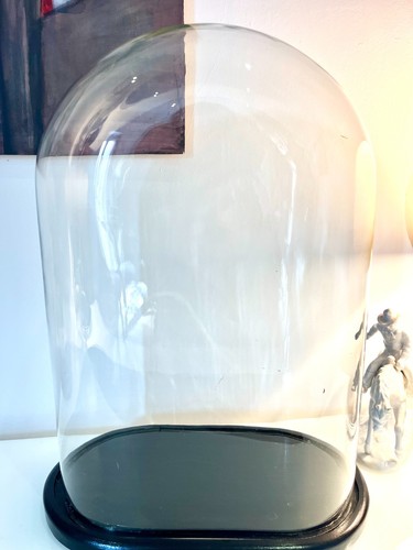 Large vintage glass - dome, with