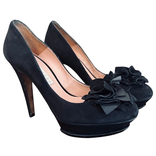 Pura lopez black velvet heels - lopez,
