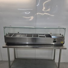 Pizza Topper Fridge 1/4 Gastro Table Top Chiller Prep Catering Kitchen Polar ...