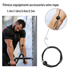 Heavy Duty Steel Fitness Pulley Cable Rope System Arm Triceps Workout Home Gym