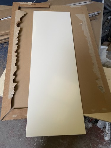 Tall cream gloss kitchen doors - kitchen,
