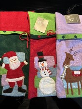 3 Felt Bottle Bags Christmas