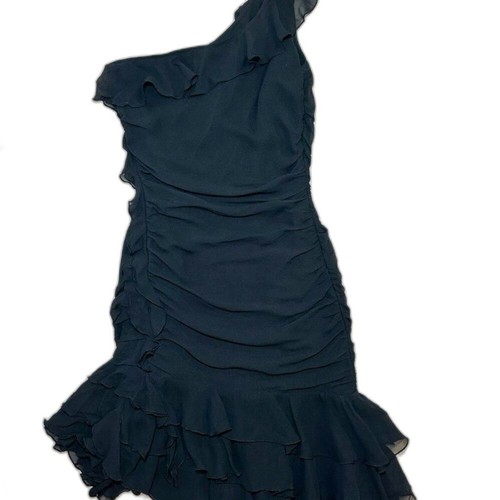 Vtg silk dress ruffled - vtg,