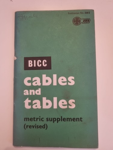 Bicc cables tables metric - bicc,