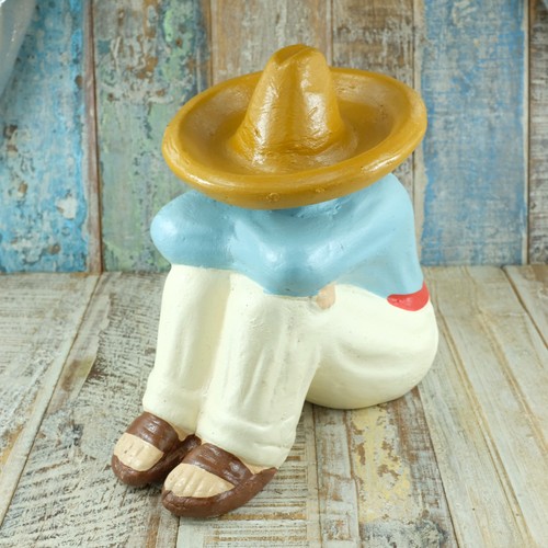 Mexican ceramic pancho figure - mexican,