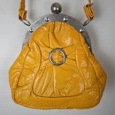 1970s handbag Yellow Patent PVC Ball Clasp shoulder bag MacLaren Elbeif