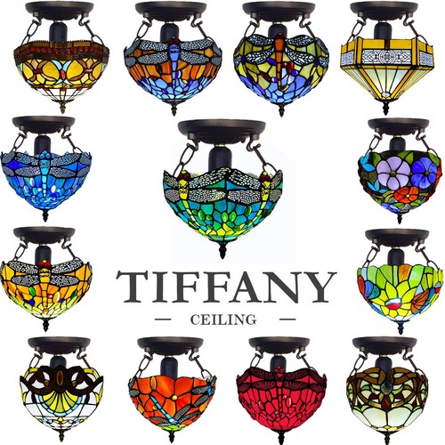 Inch tiffany ceiling lamps - 10-inch,