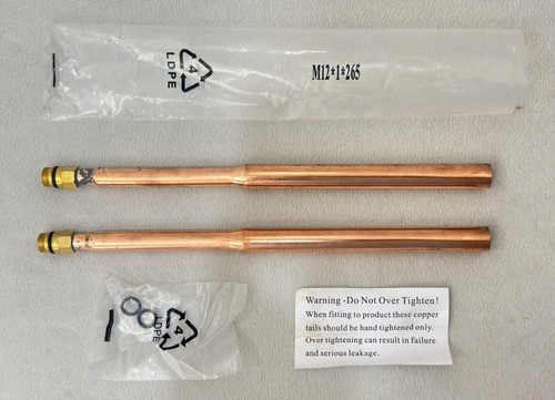 Bristan copper tails - copper, (pair)
